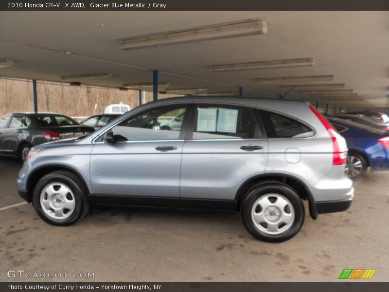 Glacier Blue Metallic / Gray 2010 Honda CR-V LX AWD