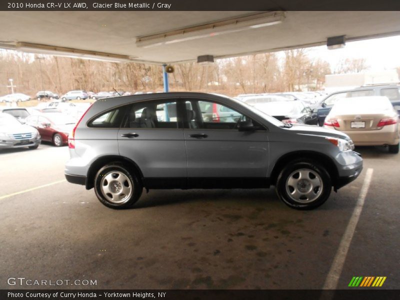Glacier Blue Metallic / Gray 2010 Honda CR-V LX AWD