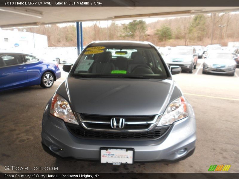 Glacier Blue Metallic / Gray 2010 Honda CR-V LX AWD