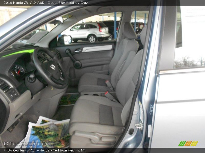 Glacier Blue Metallic / Gray 2010 Honda CR-V LX AWD