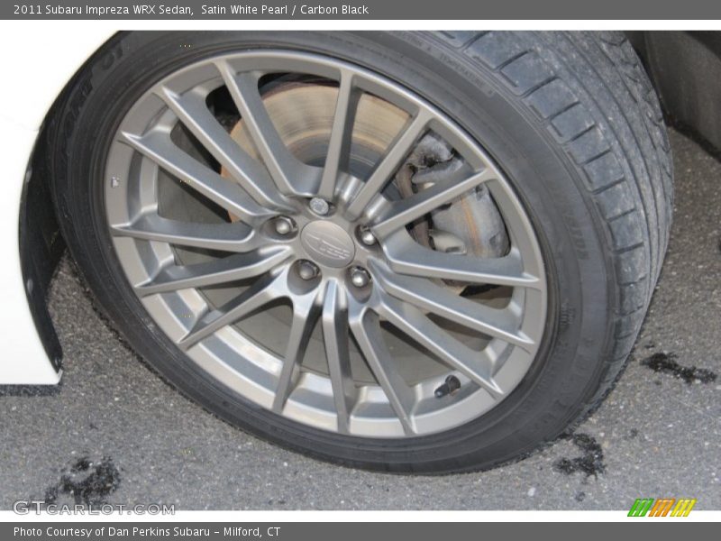 Satin White Pearl / Carbon Black 2011 Subaru Impreza WRX Sedan