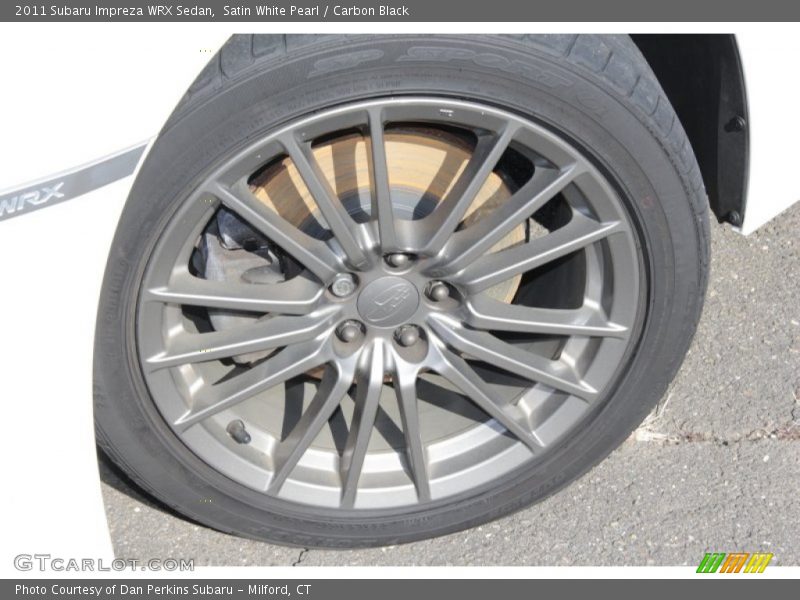 Satin White Pearl / Carbon Black 2011 Subaru Impreza WRX Sedan