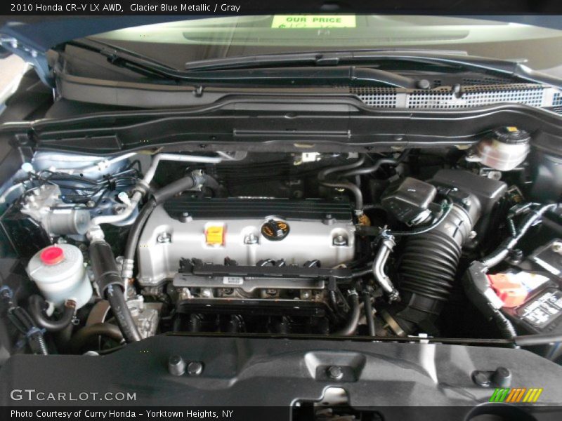 Glacier Blue Metallic / Gray 2010 Honda CR-V LX AWD