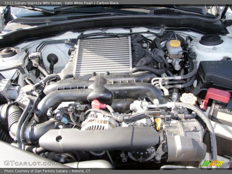 Satin White Pearl / Carbon Black 2011 Subaru Impreza WRX Sedan