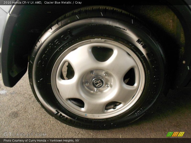 Glacier Blue Metallic / Gray 2010 Honda CR-V LX AWD