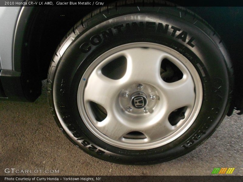 Glacier Blue Metallic / Gray 2010 Honda CR-V LX AWD