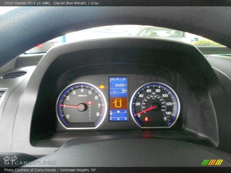 Glacier Blue Metallic / Gray 2010 Honda CR-V LX AWD