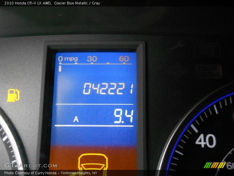 Glacier Blue Metallic / Gray 2010 Honda CR-V LX AWD