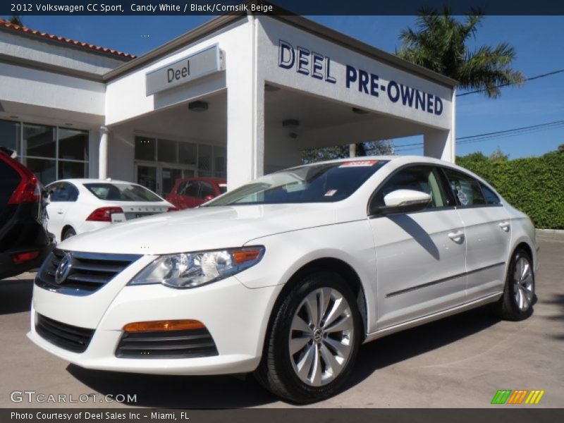 Candy White / Black/Cornsilk Beige 2012 Volkswagen CC Sport