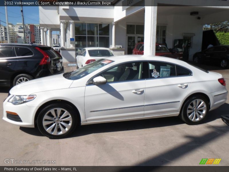 Candy White / Black/Cornsilk Beige 2012 Volkswagen CC Sport