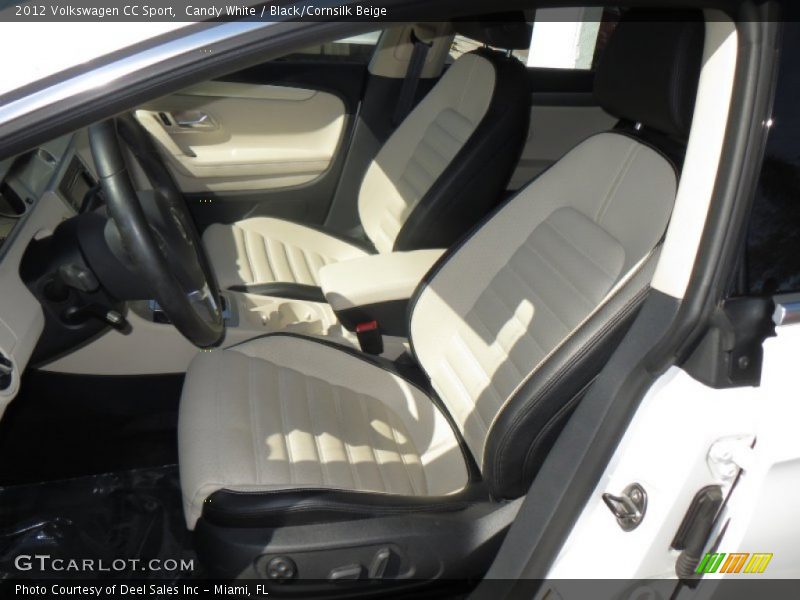 Candy White / Black/Cornsilk Beige 2012 Volkswagen CC Sport