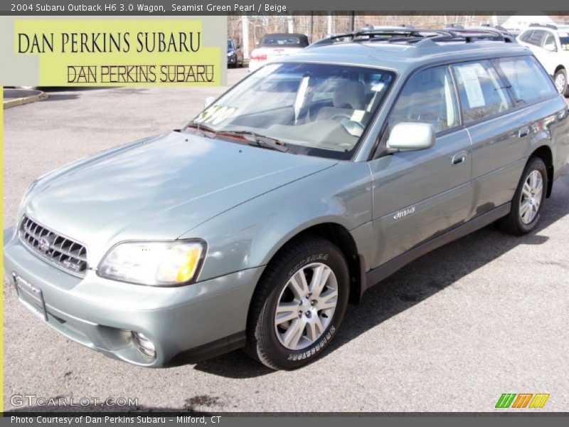 Seamist Green Pearl / Beige 2004 Subaru Outback H6 3.0 Wagon