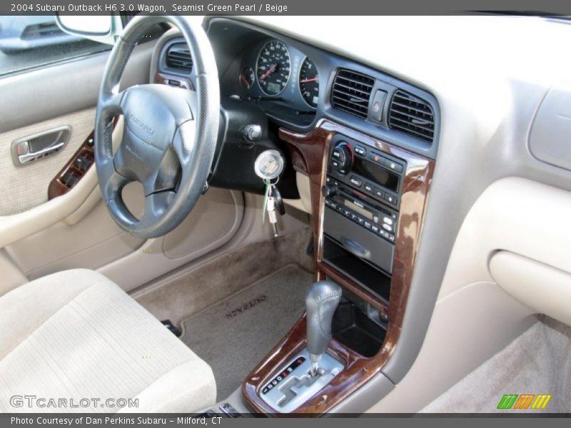 Seamist Green Pearl / Beige 2004 Subaru Outback H6 3.0 Wagon