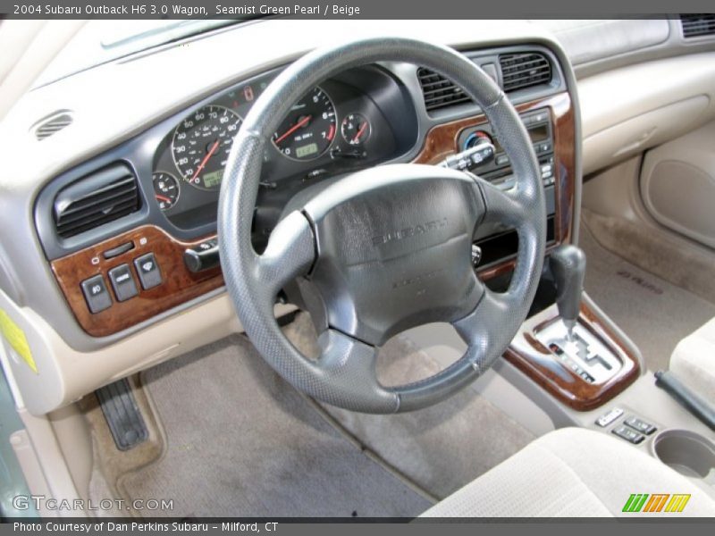 Seamist Green Pearl / Beige 2004 Subaru Outback H6 3.0 Wagon