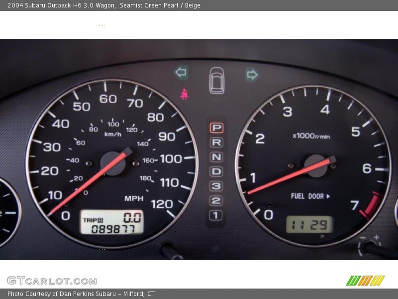Seamist Green Pearl / Beige 2004 Subaru Outback H6 3.0 Wagon