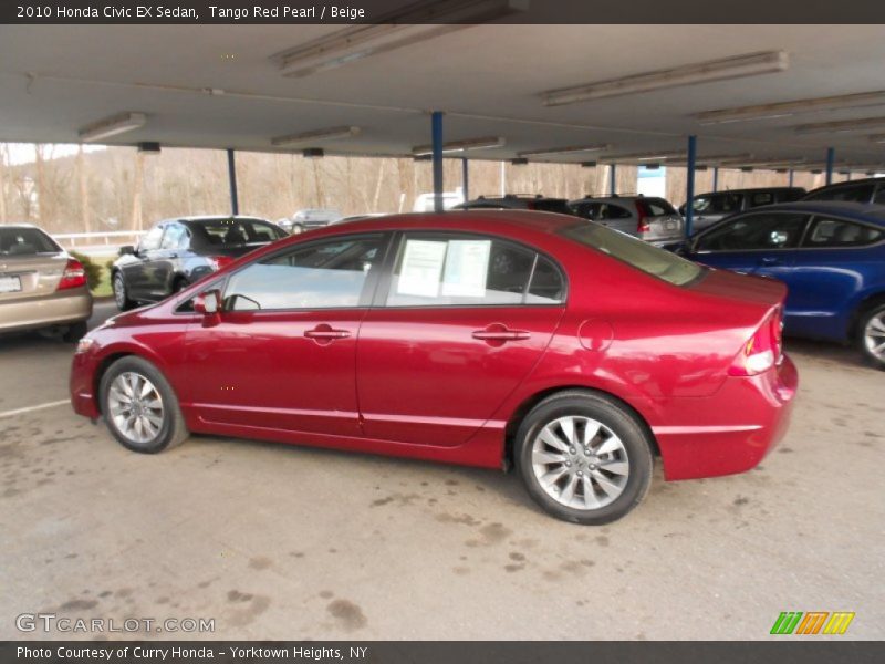 Tango Red Pearl / Beige 2010 Honda Civic EX Sedan