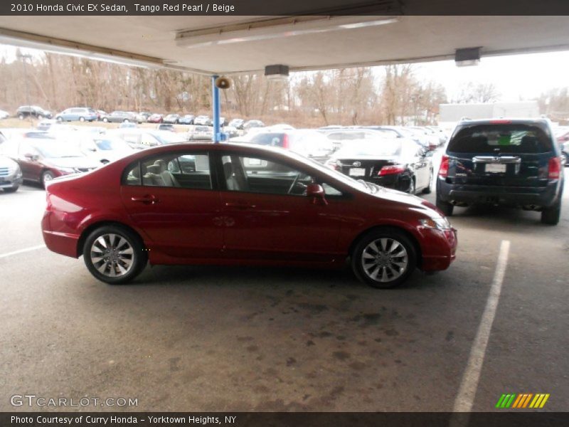 Tango Red Pearl / Beige 2010 Honda Civic EX Sedan