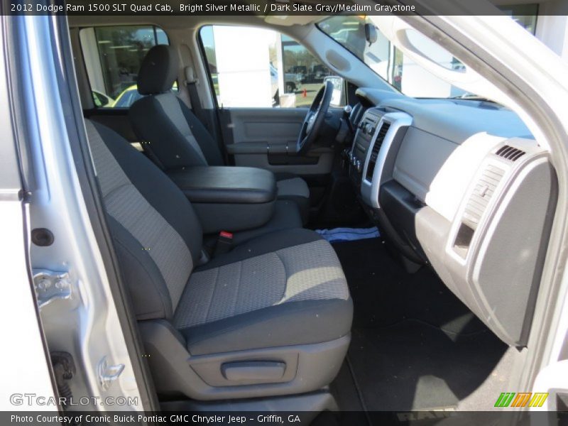 Bright Silver Metallic / Dark Slate Gray/Medium Graystone 2012 Dodge Ram 1500 SLT Quad Cab