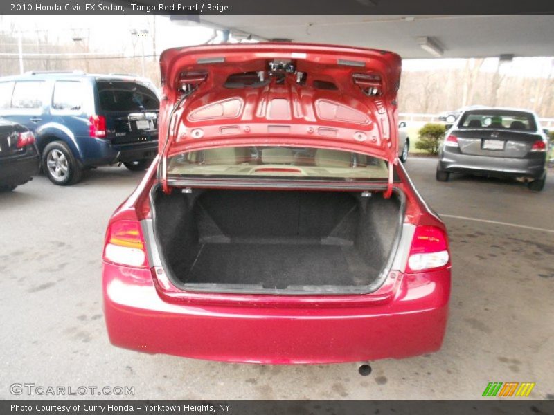 Tango Red Pearl / Beige 2010 Honda Civic EX Sedan
