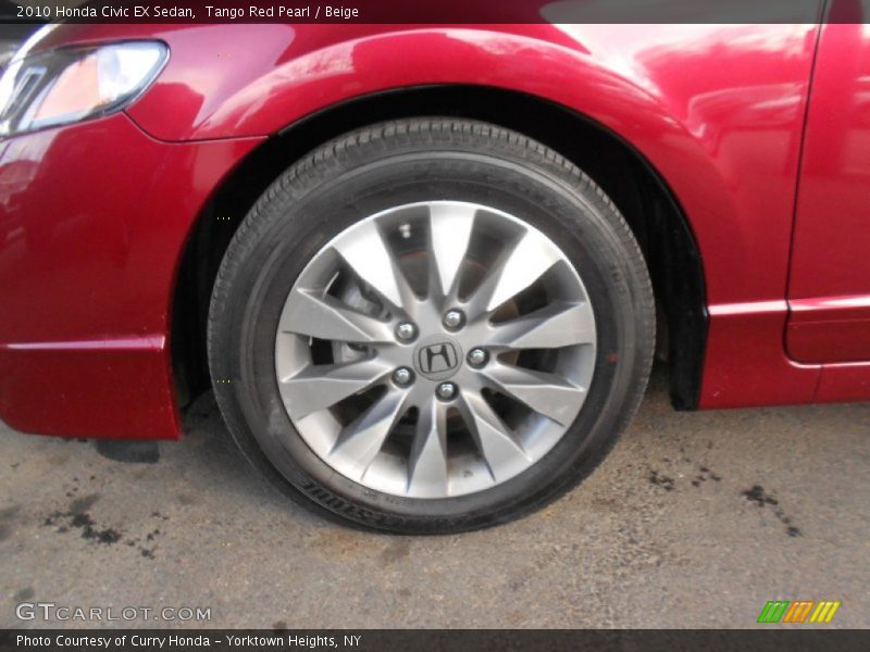 Tango Red Pearl / Beige 2010 Honda Civic EX Sedan