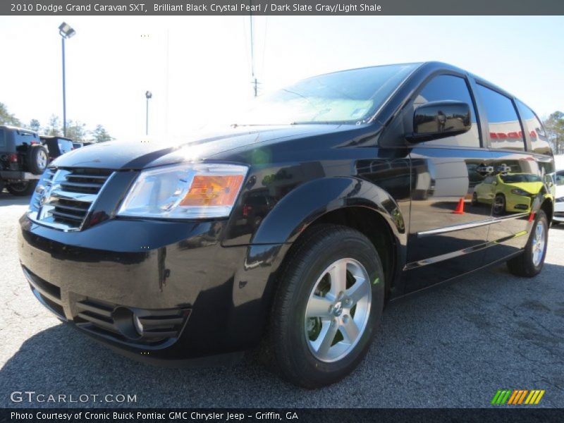 Brilliant Black Crystal Pearl / Dark Slate Gray/Light Shale 2010 Dodge Grand Caravan SXT