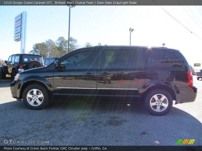 Brilliant Black Crystal Pearl / Dark Slate Gray/Light Shale 2010 Dodge Grand Caravan SXT