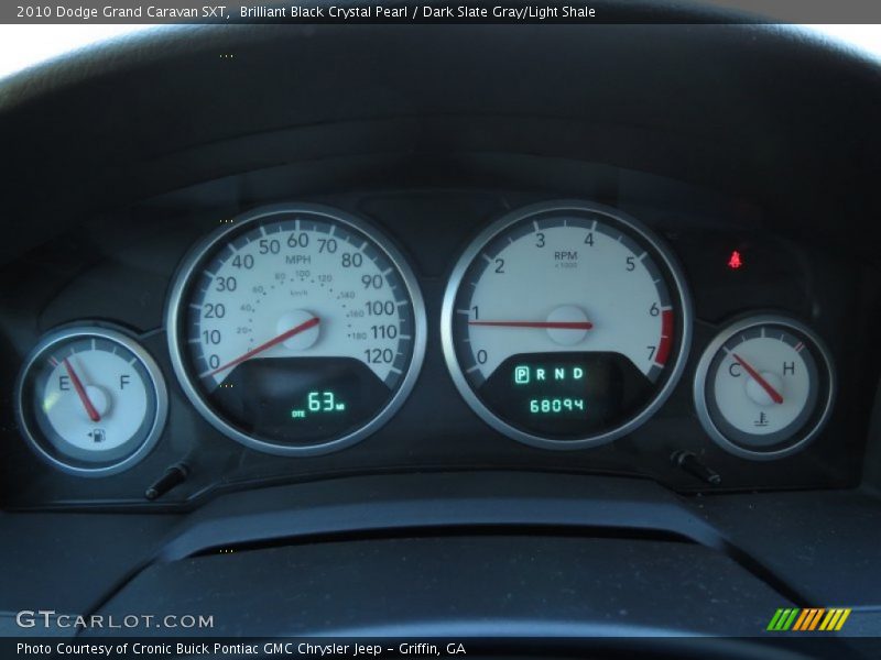 Brilliant Black Crystal Pearl / Dark Slate Gray/Light Shale 2010 Dodge Grand Caravan SXT