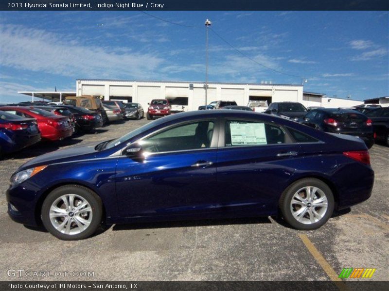 Indigo Night Blue / Gray 2013 Hyundai Sonata Limited