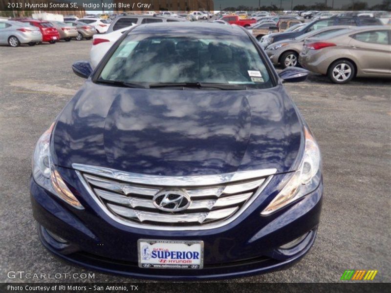 Indigo Night Blue / Gray 2013 Hyundai Sonata SE