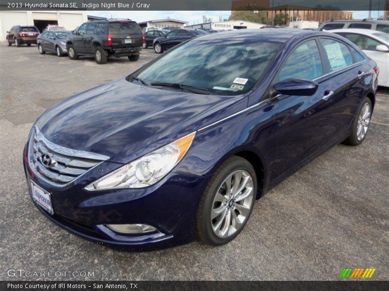 Indigo Night Blue / Gray 2013 Hyundai Sonata SE