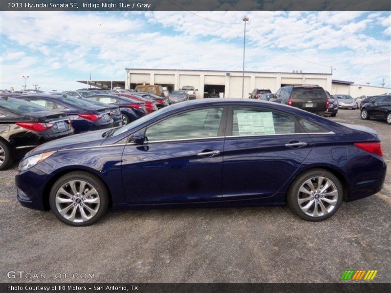 Indigo Night Blue / Gray 2013 Hyundai Sonata SE
