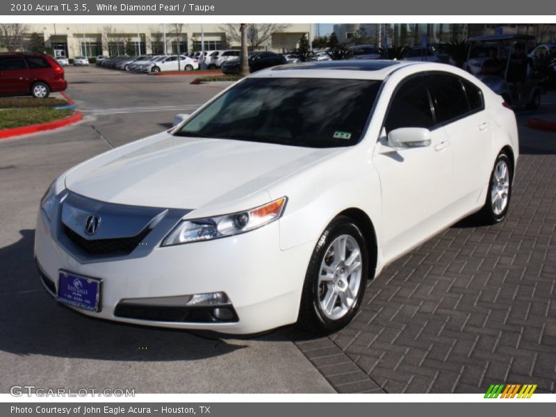 White Diamond Pearl / Taupe 2010 Acura TL 3.5