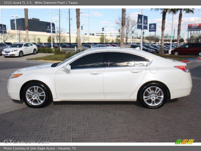White Diamond Pearl / Taupe 2010 Acura TL 3.5