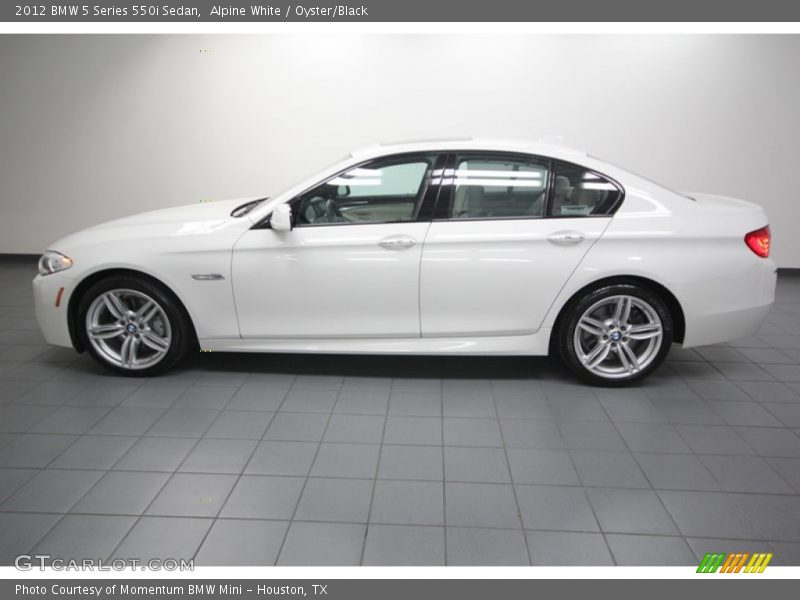 Alpine White / Oyster/Black 2012 BMW 5 Series 550i Sedan