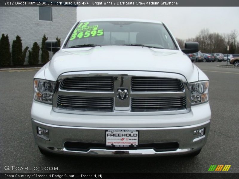 Bright White / Dark Slate Gray/Medium Graystone 2012 Dodge Ram 1500 Big Horn Quad Cab 4x4