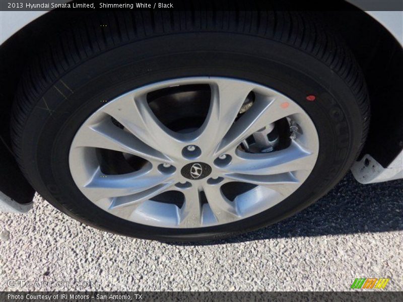 Shimmering White / Black 2013 Hyundai Sonata Limited