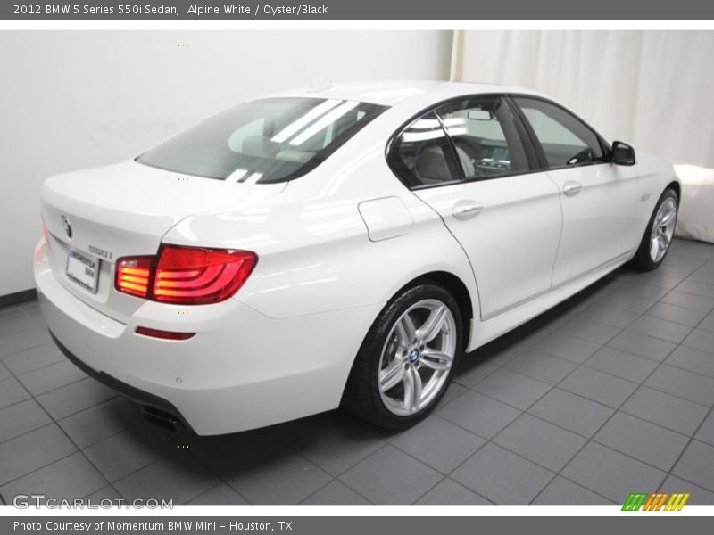 Alpine White / Oyster/Black 2012 BMW 5 Series 550i Sedan