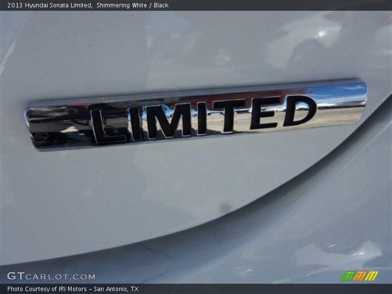 Shimmering White / Black 2013 Hyundai Sonata Limited