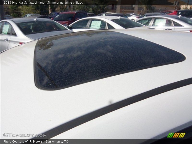 Shimmering White / Black 2013 Hyundai Sonata Limited