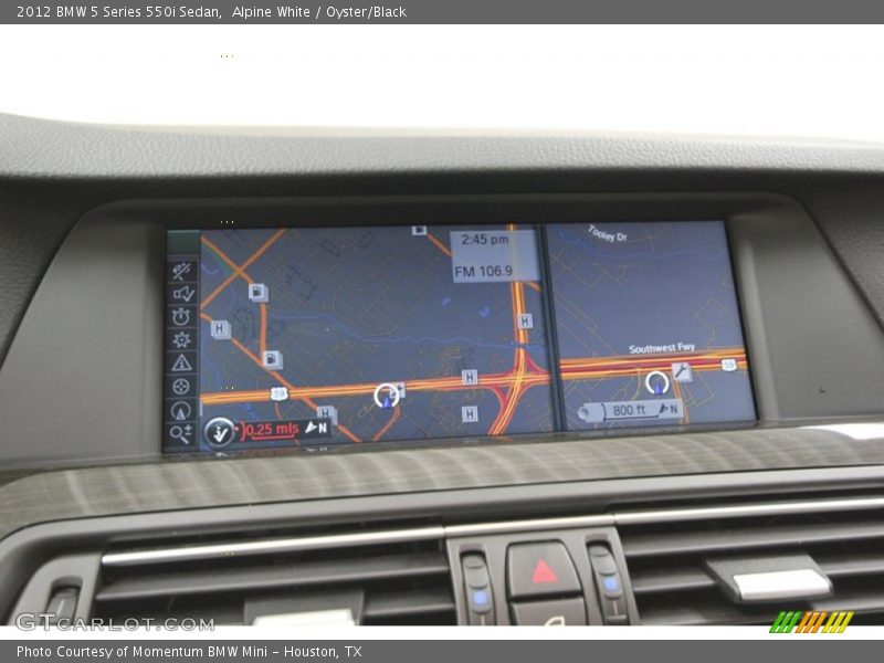 Alpine White / Oyster/Black 2012 BMW 5 Series 550i Sedan