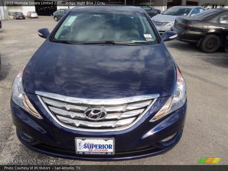 Indigo Night Blue / Gray 2013 Hyundai Sonata Limited 2.0T