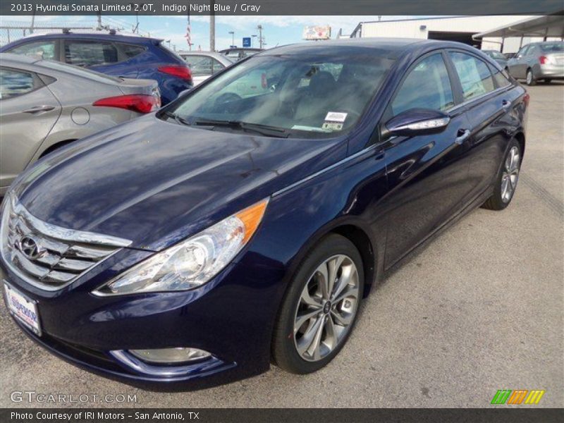 Indigo Night Blue / Gray 2013 Hyundai Sonata Limited 2.0T