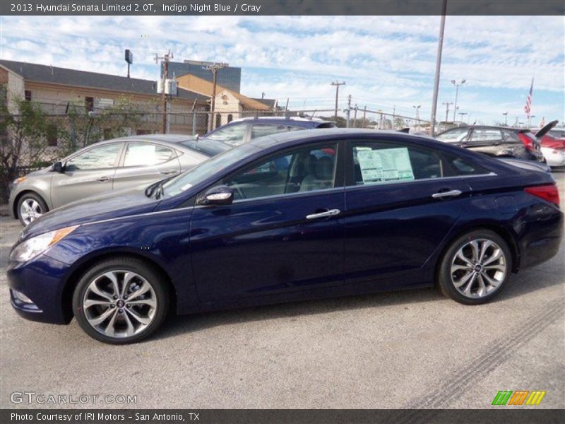 Indigo Night Blue / Gray 2013 Hyundai Sonata Limited 2.0T