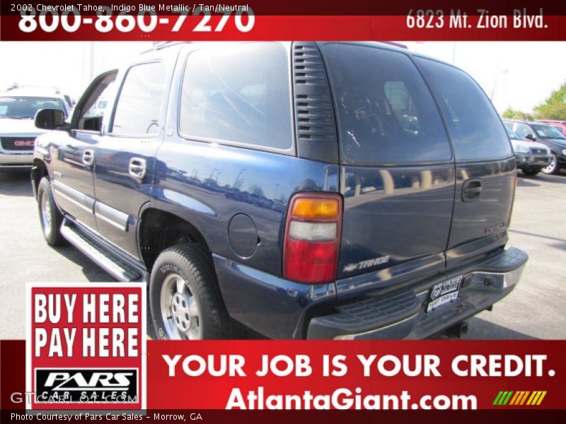 Indigo Blue Metallic / Tan/Neutral 2002 Chevrolet Tahoe