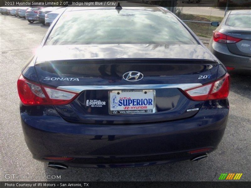 Indigo Night Blue / Gray 2013 Hyundai Sonata Limited 2.0T