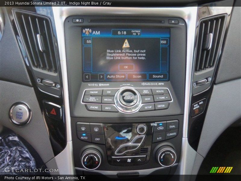 Indigo Night Blue / Gray 2013 Hyundai Sonata Limited 2.0T