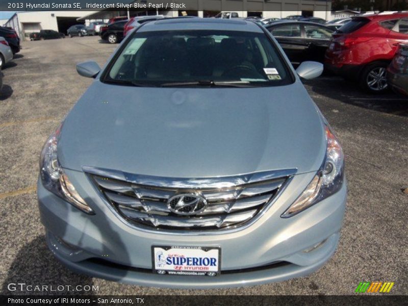 Iridescent Silver Blue Pearl / Black 2013 Hyundai Sonata SE