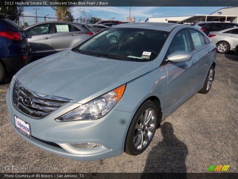 Iridescent Silver Blue Pearl / Black 2013 Hyundai Sonata SE