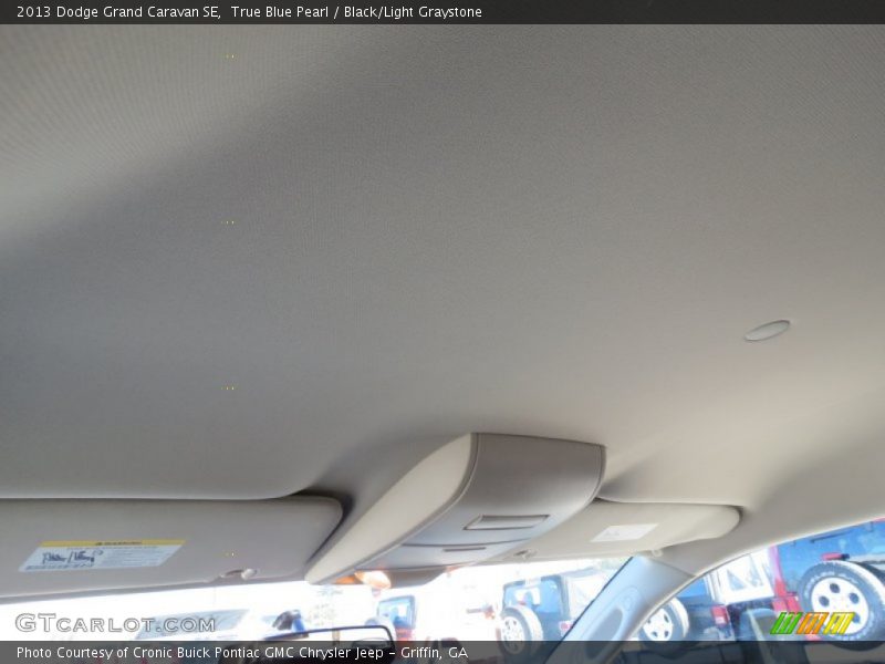 True Blue Pearl / Black/Light Graystone 2013 Dodge Grand Caravan SE