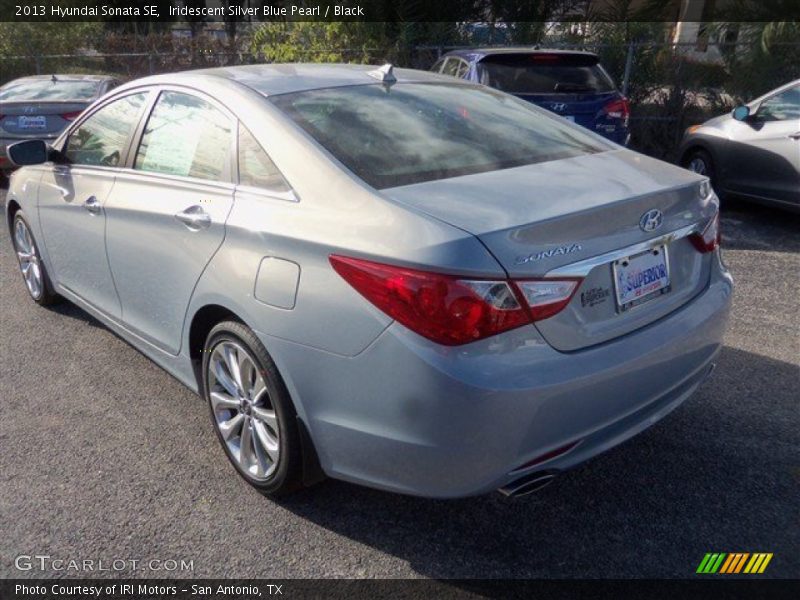 Iridescent Silver Blue Pearl / Black 2013 Hyundai Sonata SE